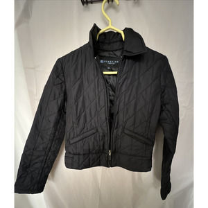Kenneth Cole Reaction Womens Black Full Zip Quilted Jacket - Size XS